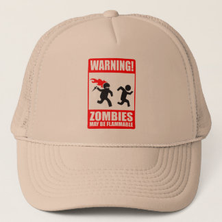 Warnung! Zombies können brennbarer Hut sein Truckerkappe