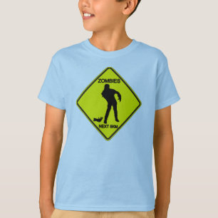Warnung Zombies - T - Shirt des Kindes