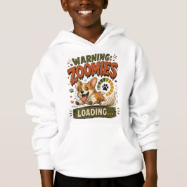 "Warnung Zoomies laden"Lustiger Corgi-Fan Retro Hoodie