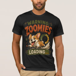 "Warnung Zoomies laden"Lustiger Corgi-Fan Retro T-Shirt
