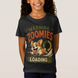 "Warnung Zoomies laden"Lustiger Corgi-Fan Retro T-Shirt