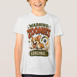 "Warnung Zoomies laden"Lustiger Corgi-Fan Retro Tri-Blend Shirt