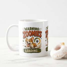 "Warnung Zoomies laden"Lustiger Corgi-Liebhaber Re Kaffeetasse
