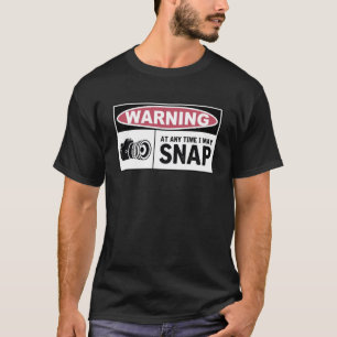 Warnung zu jeder Zeit kann ich Fotograf einschlief T-Shirt