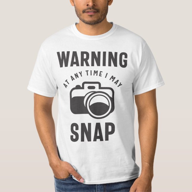 Warnung - Zu jeder Zeit kann ich schlafen T-Shirt (Vorderseite)