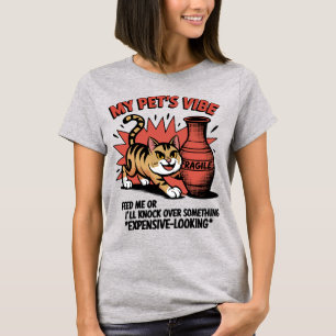 Warnung zur Körperhöhle bei Sassy Cat T-Shirt