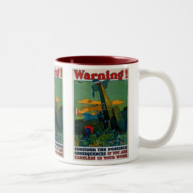 Warnung! Zweifarbige Tasse (Rechts)