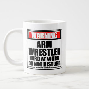 Warnungsarm-Wrestler bei der Arbeit nicht stören Jumbo-Tasse