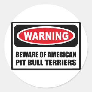 WARNUNGSBEWUSSTSEIN DER AMERIKANISCHEN PIT-BULL-TE RUNDER AUFKLEBER
