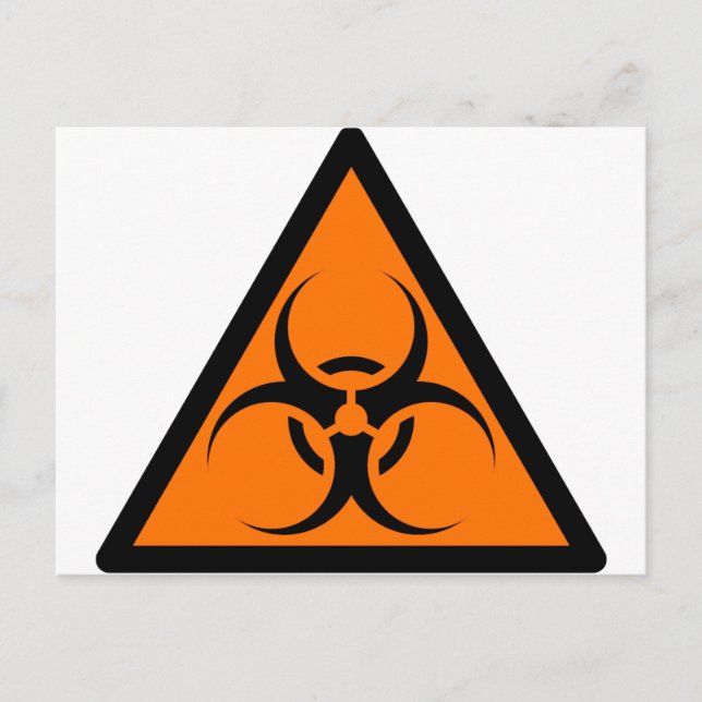 Warnzeichen für Biogefahr oder Biogefährdung - Ora Postkarte (Vorderseite)