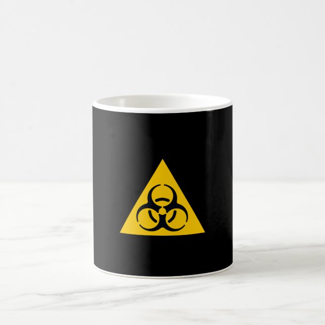 Warnzeichen für Biogefährdung Kaffeetasse (Mittel)