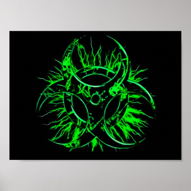 Warnzeichen für giftige Biogefährdung Poster (Vorne)