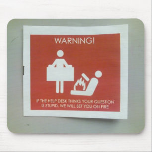 Warnzeichen Mousepad