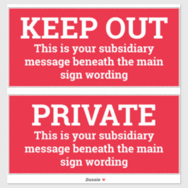 Warnzeichen - Zwei Zeichen als Aufkleber