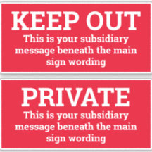 Warnzeichen - Zwei Zeichen als Aufkleber