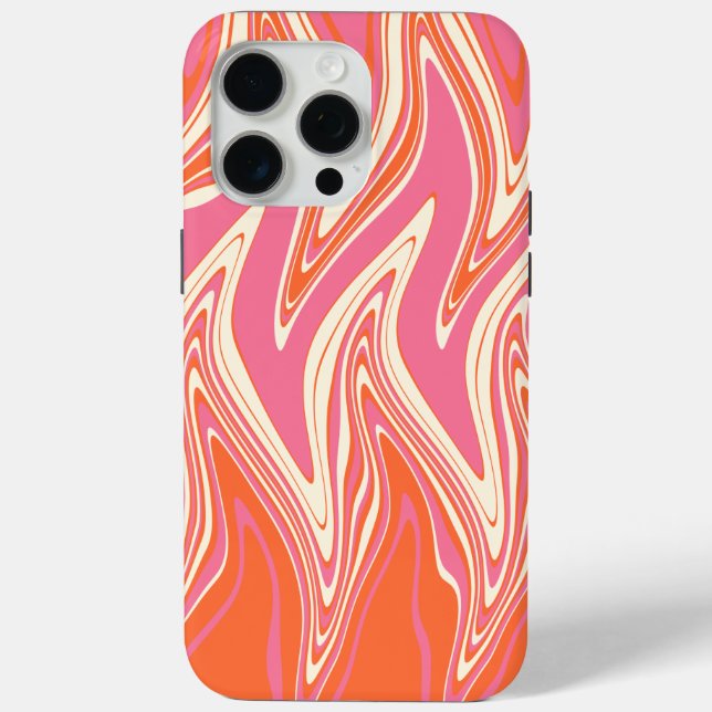 Warpfarben - Rosa, Orange und Creme Case-Mate iPhone Hülle (Rückseite)