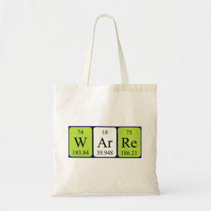 Warre periodic table name tote bag