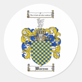 Warren Familienwappen Runder Aufkleber