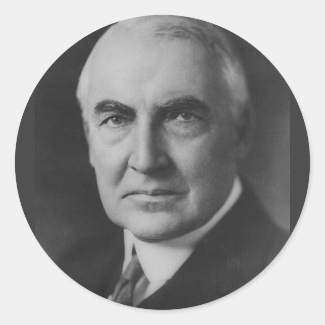 Warren G. Harding 29 Runder Aufkleber (Vorderseite)