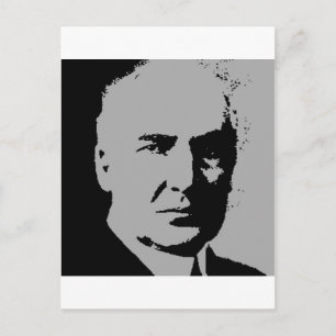 Warren G. Harding-Silhouette Postkarte