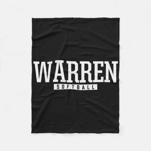 Warren High School Softball Fleecedecke (Vorderseite)