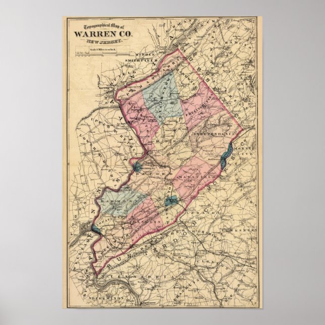 Warren Landkreis, NJ Poster (Vorne)