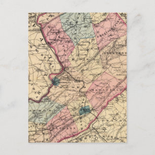 Warren Landkreis, NJ Postkarte