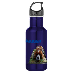 Warren Name mit Cavalier Dog, Wasserflasche