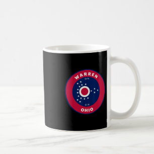 Warren Ohio Oh Flagge Abzeichen Rund Souvenir Kaffeetasse