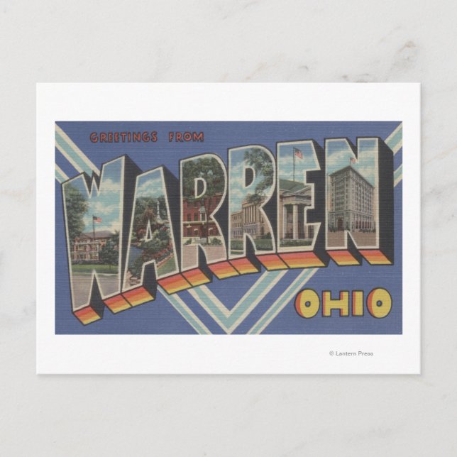 Warren, OhioLarge Letter ScenesWarren, OH Postkarte (Vorderseite)