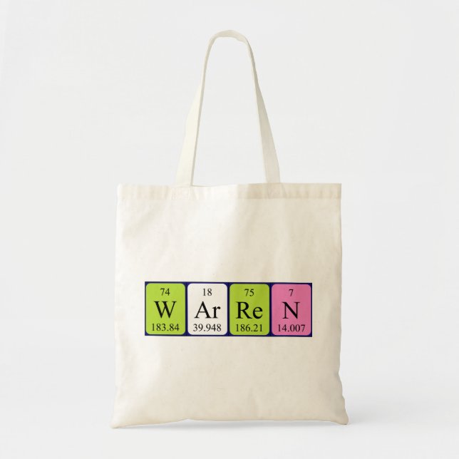 Warren Periodischer Tabellenname Tragetasche (Vorne)