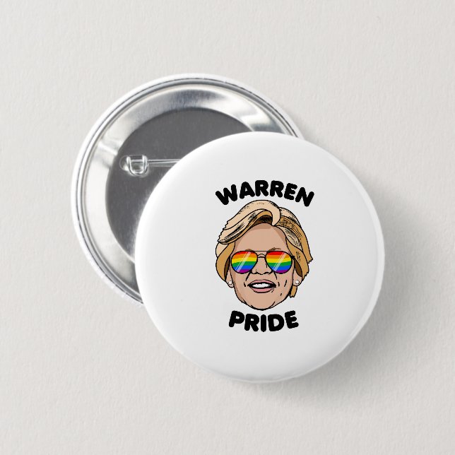 Warren-Pride Button (Vorne & Hinten)
