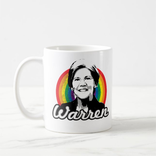 Warren-Regenbogen-Pride Kaffeetasse (Links)
