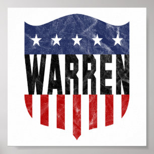 WARREN US Flagge Poster