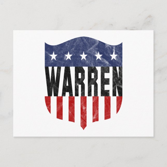 WARREN US Flagge Postkarte (Vorderseite)