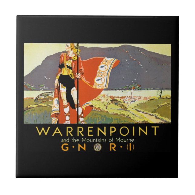 Warrenpint und die Berge von Mourne Fliese (Vorderseite)