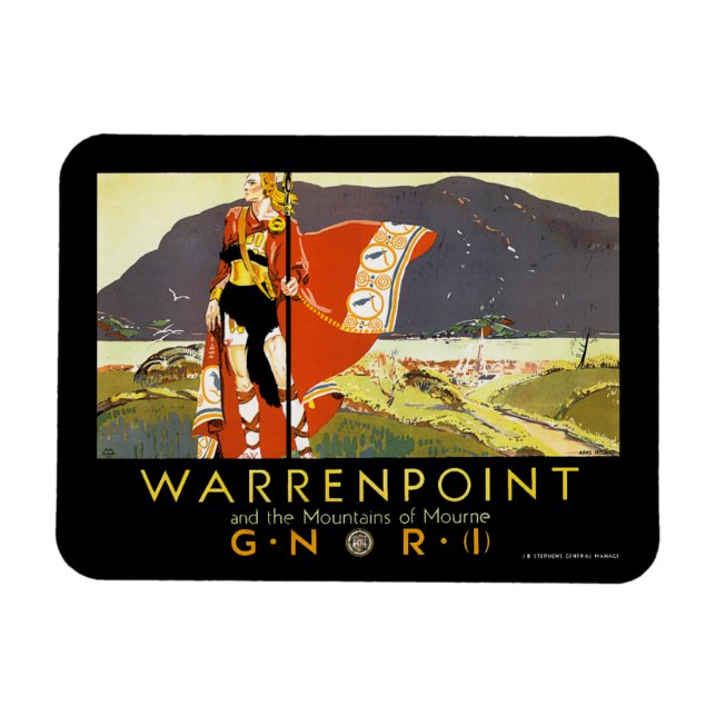 Warrenpint und die Berge von Mourne Magnet (Horizontal)