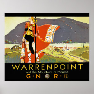 Warrenpint und die Berge von Mourne Poster