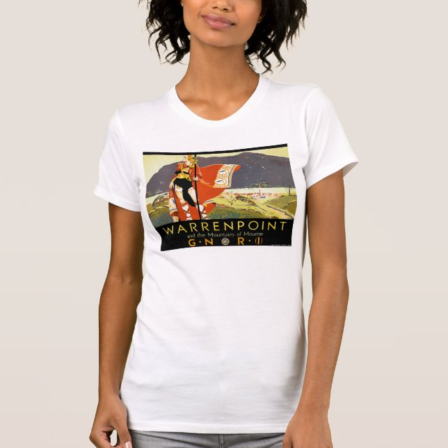 Warrenpint und die Berge von Mourne T-Shirt (Vorderseite)
