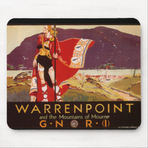 Warrenpoint Irisches Eisenbahnplakat Mousepad