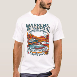 Warrens Wisconsin Moosbeerenernte Herbstsümpfe T-Shirt