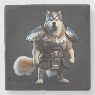 Warrior Alaskan Malamute Dog, Militär Alaskan Dog Steinuntersetzer