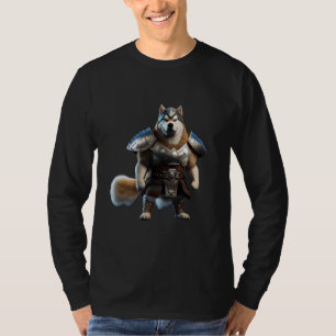 Warrior Alaskan Malamute Dog, Militär Alaskan Dog T-Shirt