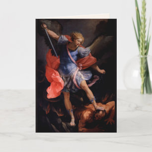 Warrior Angel Michael besiegt Satan Guido Reni Car Karte