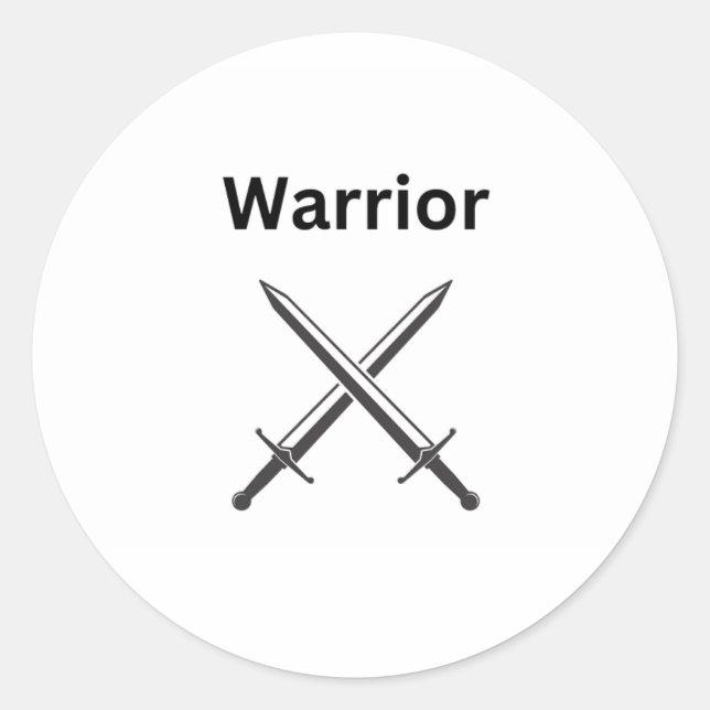 Warrior-Aufkleber Runder Aufkleber (Vorderseite)