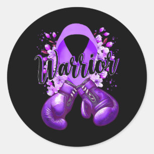 Warrior Boxhandschuhe Lila Band Lupus Runder Aufkleber