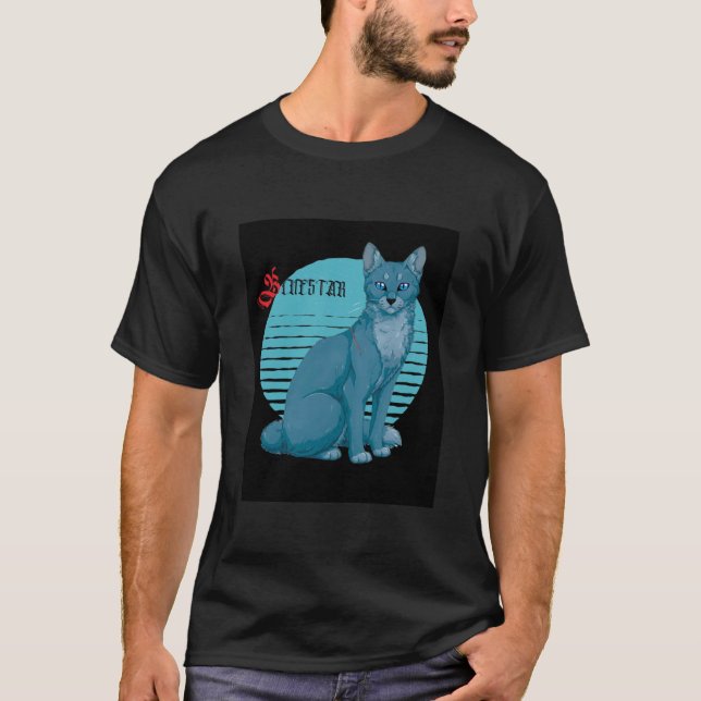Warrior Cats, Warrior Buchreihe, Blue Star Retro T-Shirt (Vorderseite)