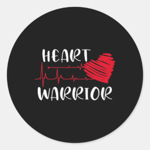Warrior Chd Awareness Present Congenital Heart Dis Runder Aufkleber