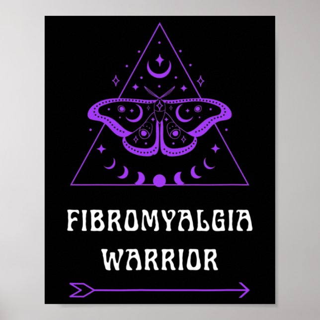 Warrior Chronic Illness Awareness Lila Boho Poster (Vorne)
