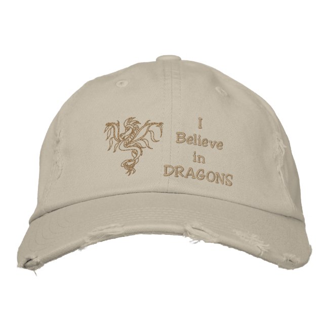 Warrior Dragon Bestickte Baseballkappe (Vorderseite)